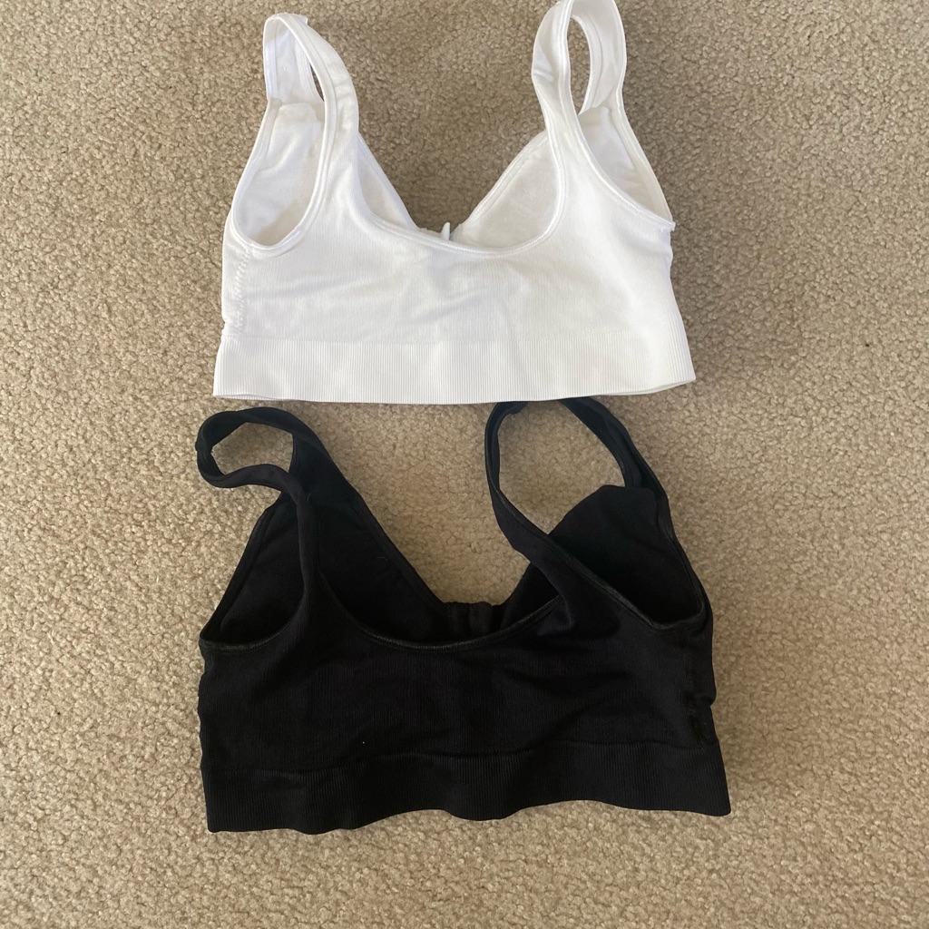 Miracle Bamboo Bra Set Of Two Black And White Size Large L